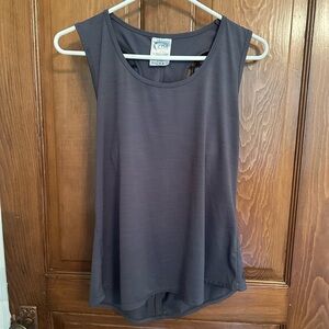 ZYIA Charcoal Gray Vented Open Back Tank